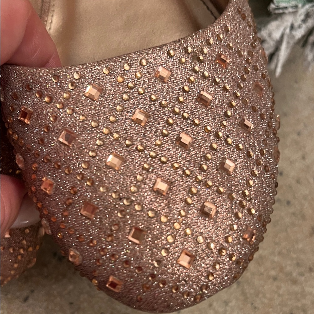 Hot Cakes Kids Glitter Dress Shoes - Rose Gold - Picture 5 of 5